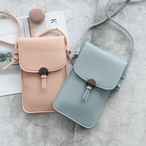New Summer Women Outdoor pocket wallet Crossbody Bag Heart Shaped Decorative Mobile Phone Screen Touch Daily