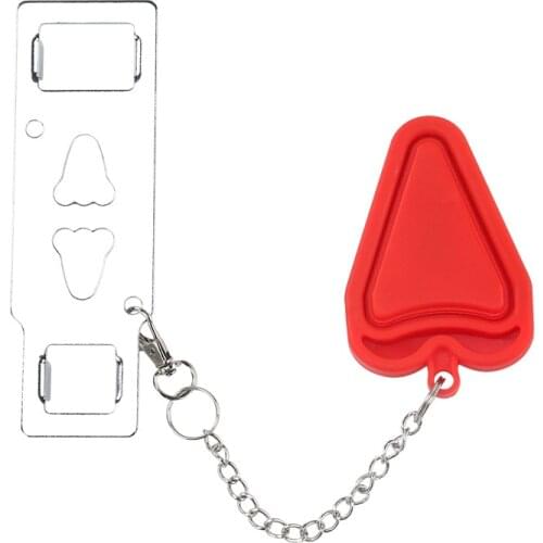 Portable Punch-free Door Locks Anti-theft Door Stop Stainless Steel Stopper Door Lock for Travel Hotel Motel Dormitory Safety