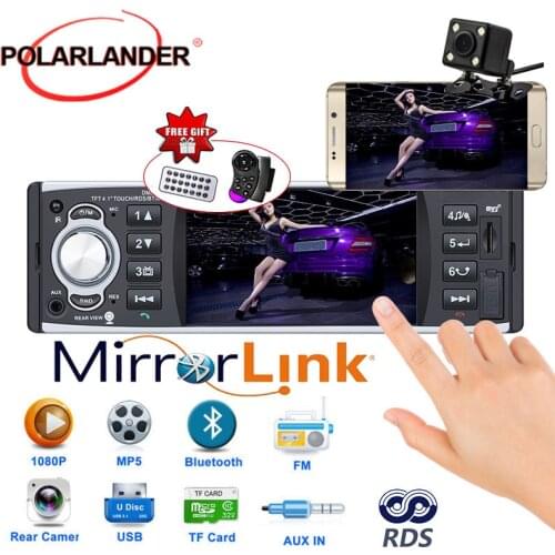 Radio cassette player Car MP5 Player Radio Stereo Touch screen Bluetooth Mirror link Autoradio 4.1 inch 1 Din Remote control FM