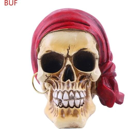 Modern Resin Skull Statues & Sculptures Ornaments Home Decoration Accessories Creative Skull Sculpture Office Decor Replica