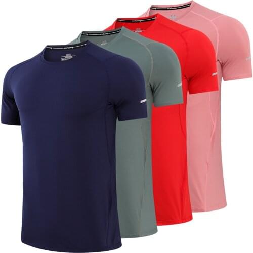 Polyester Sport T Shirt For Men Running Shirts Fitness Training Clothes Quick-Drying T-Shirts Breathable Compression Gym T Shirt