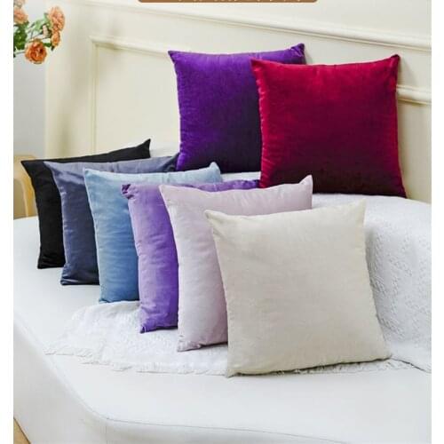 Light Luxury Simple Solid Color Square Car Pillowcase, Home Furnishing Super Soft Home Cushion