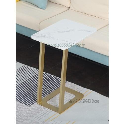 Sofa Side Table Corner Small Coffee Table Bedside Computer Telephone Office Marble U-shaped Side Table Corner Table Small Table