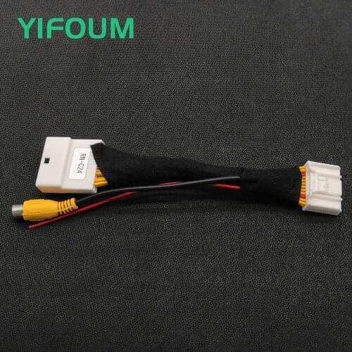 YIFOUM 24Pin Original Video Input Switch Reverse Camera RCA Adapter Cable For Renault Sandero Stepway Logan 2 Dacia Lutecia Clio