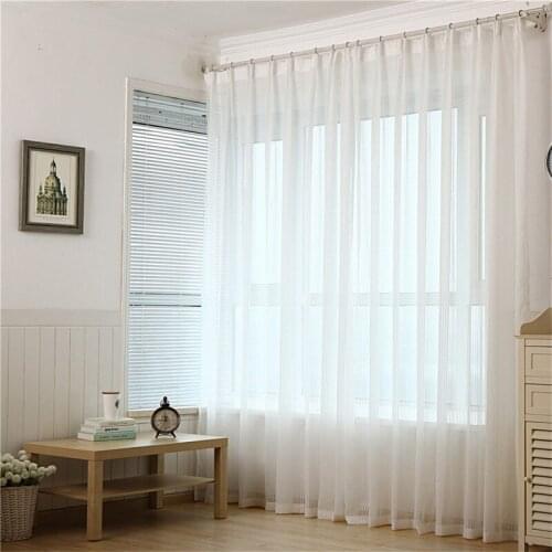 GYV1016 Modern Strips 1PC Sheer Voile Tulle Curtains "Customise" Living Room Kitchen Bedroom Home Decorative Window