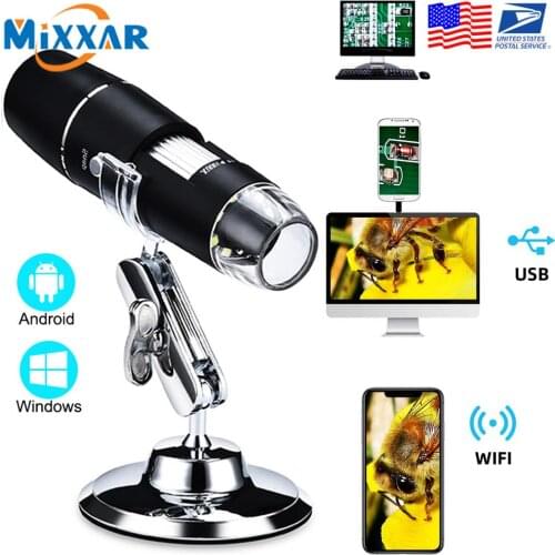 ZK30 Dropshipping 500 to 1000x Magnification Endoscope USB Digital Mini Camera Magnifier with Metal Stand for Smartphone PC