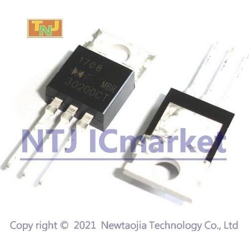 10 PCS MBR30200CT TO-220 MBR 30200 SCHOTTKY BARRIER RECTIFIER