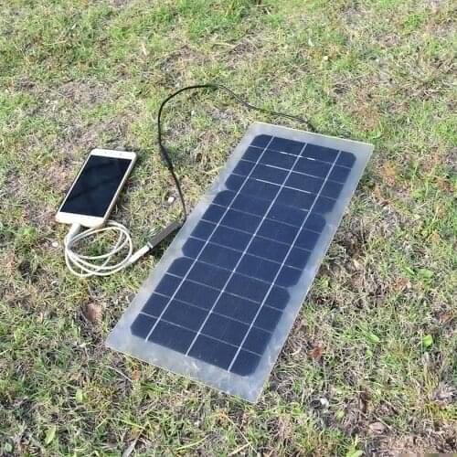 10W 18v/12v/6v Flexible Solar Panel Portable Charger Power Bank USB Output for home Outdoor Car Phone Pad Camping Hiking