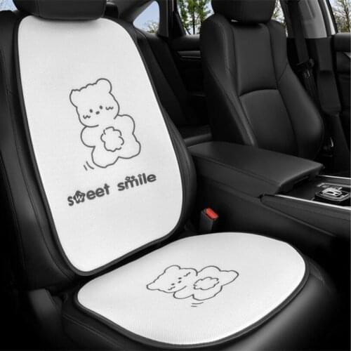 2021 New High Quality Universal Summer Cool Cartoon Bear Ice Silk Car Interior Decorations Car Seat Cushion Cover