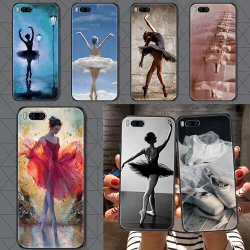 Ballerina Dance Ballet Girl Shoes Phone case For Xiaomi Mi Max Note 3 A2 A3 8 9 9T 10 Lite Pro Ultra black fashion Etui trend