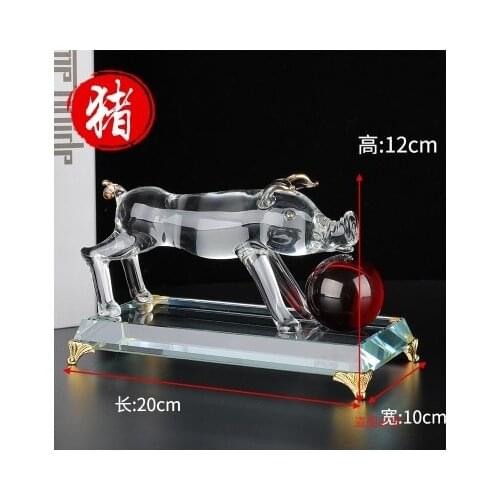 Decorative Lovely ornament Crystal animal home display a birthday present female display culpture statue Monkey chicken pig dog