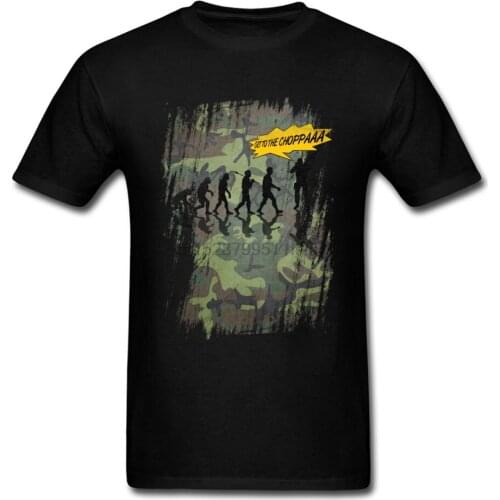 Get To The Choppaaa Camo Darkness T Shirt O Neck 100% Cotton Fabric Men T-Shirt Classic T Shirts 2018 Fashion Biohazard
