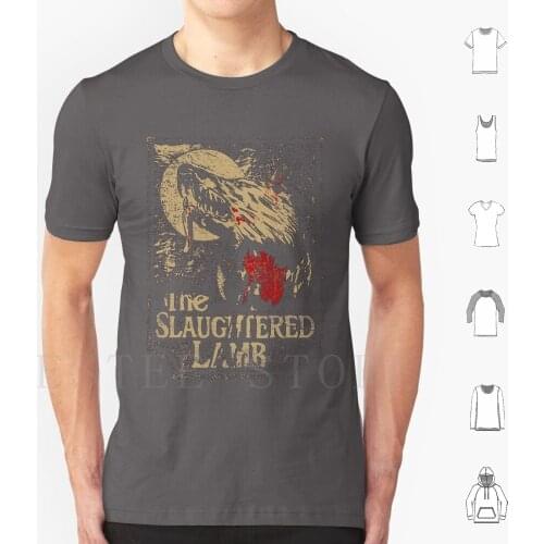 The Slaughtered T Shirt DIY Big Size 100% Cotton Werewolf American London Pub Bar Movie Scary Halloween