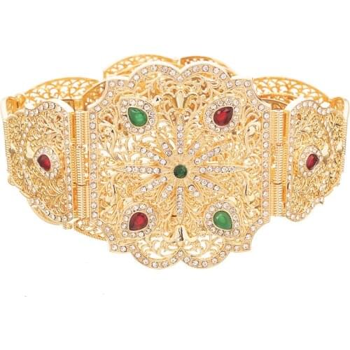 Perfect Arab style gold metal belt Bohemian women wedding hollowed-out waist chain