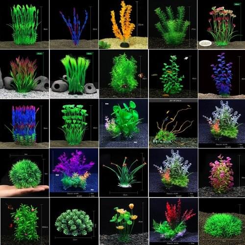 Artificial Aquatic Plants Aquarium Plants Fish Tank Decorations for Household Office Aquarium Simulation Hydroponic Plants