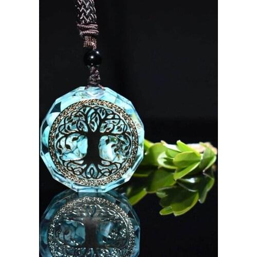 Exquisite Fashion Synthetic Crystal Tree Of Life Necklace Girls Personality Pendant Necklace Jewelry