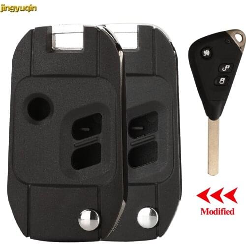 Jingyuqin 10pcs Flip Remote Car Key Fob Shell Modified For Subaru Legacy Forester Outback Liberty Tribeca Impreza 2/3 Buttons