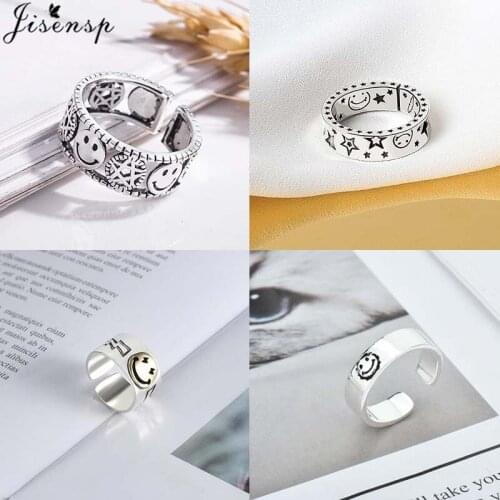 Jisensp Women's Silver Rings