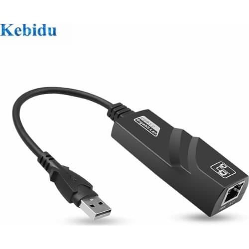 KEBIDU Ethernet Wired USB 3.0 To Gigabit Ethernet RJ45 LAN (10/100/1000) Mbps Network Adapter Network Card For PC Wholesales