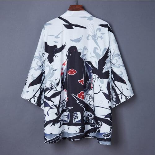 Kimonos Man Cool Demon Slayer Cosplay Shirt Blouse Japanese Summer Beach Kimono Cape Fashion Printing Asian Style Kimono Top