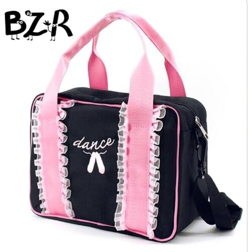 Square Ballet Dance Bag Lace Dancing Bags Girls Adults Handbag Child Ballet Dance Bag Embroidered Ballerina Bag For Kids/Women