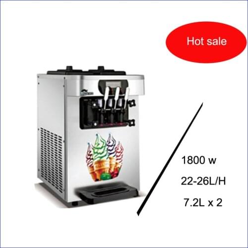 The hot sale table top mini soft ice cream vending machine 3 Flavors Ice Cream Making with free shipping by sea