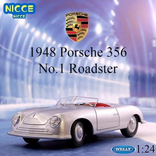 Welly 1:24 Porsche 356 Sports Car Simulation Alloy Car Model Crafts Decoration Collection Toy Tools Gift