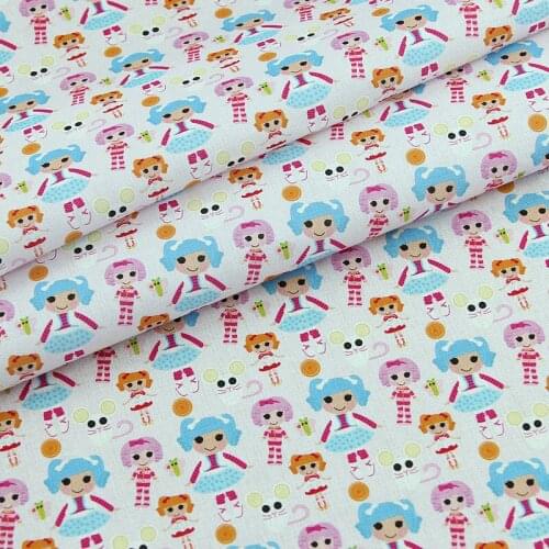Cartoon Lovely Girls Design 100% Cotton Fabric for Kids Clothes Backpacks Slipcover Cushion Cover DIY Sewing Material
