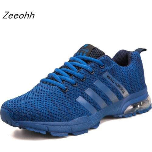 Zeeohh New Men Running Shoes Breathable Outdoor Zapatillas Hombre Jogging Sneakers Mesh Training Sport Shoes Large Size 39-46
