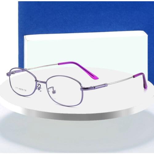 New Arrival Metal Reading Frame Glasses Men and Women Style Full Rim Spectacles with Spring Hinges Anti-Blue Ray
