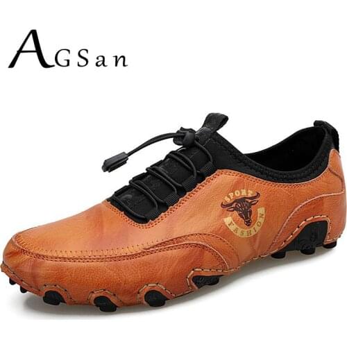 Genuine Leather Men Casual Shoes Waterproof Driving Shoes Big Size 47 48 Man Outdoor Flats Comfortable Zapatos Hombre Slip On