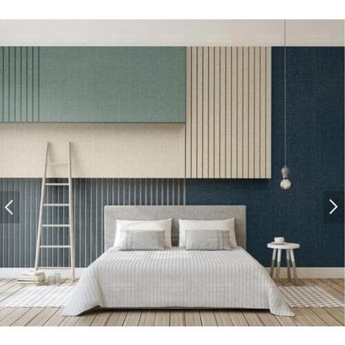 Custom paper de parede 3d, fabric geometric stripe mural for living room sofa background wall decoration wallpaper