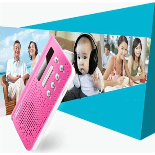 Mini radios digitales am/fm Portable Stero Mini FM Radio Speaker Music Player with TF Card USB AUX Input Flashlight SOS T308