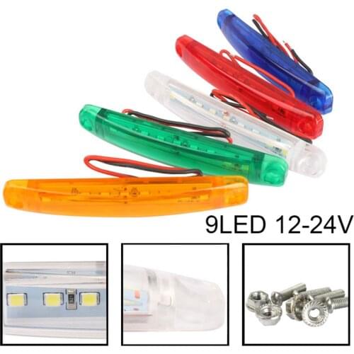 Durable position lights for trailer buses, 12-24 V 9-LED side lights, turn signal indicators, outdoor lights for personal car