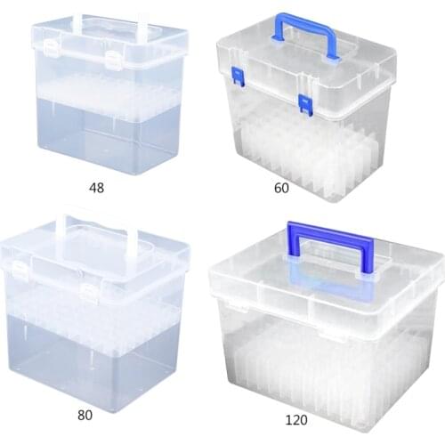 Transparent Marker Pens Storage Box Container Art Craft Tray Office Desk Organizor Home School Students Study Supply Q1JC