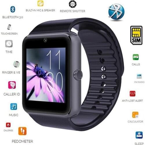 GT08 Bluetooth Smart Watch with SIM Card Slot For Android Smartphones NFC Health Watches with Retail Box
