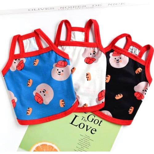 Dog Vest Clothes Spring Summer Pets Outfits Cooling Clothes for Small Dogs Pet T shirt Soft Puppy Dogs Clothes Shirts 110