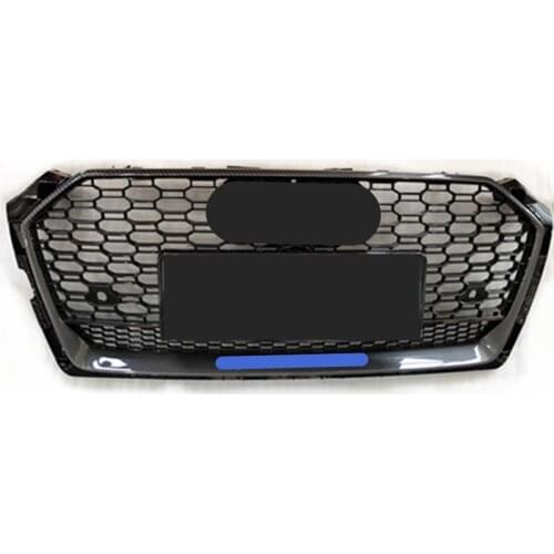 Carbon Style For RS5 Style Front Sport Hex Mesh Honeycomb Hood Grill Black for Audi A5/S5 B9 2017-2019 car accessories