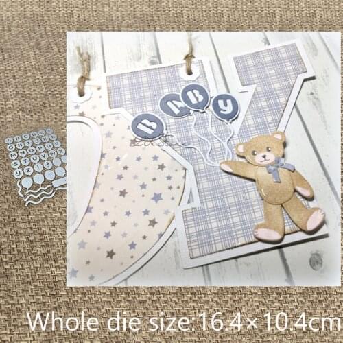 XLDesign Craft Metal Cutting Die cut dies 41Pcs balloon letters decoration scrapbook Album Paper Card Craft Embossing die cuts