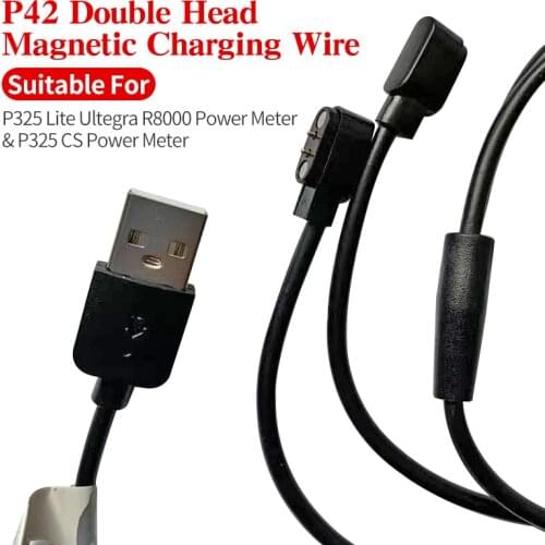 Original P42 Dual-Head Magnetic Charging Cable Compatible Ultegra R8000 Magene P325 Lite Dual-Side Crank Power Meter For P325 CS
