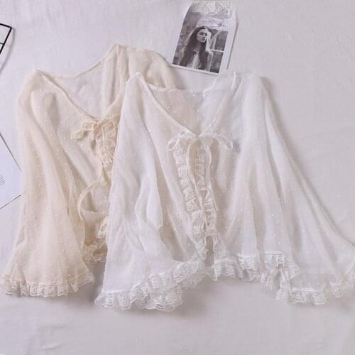 Flare Sleeved Chiffon Women Shirts Summer New Design 2021 Loose Lightweight Elegant Female Outwear Blouse Tops