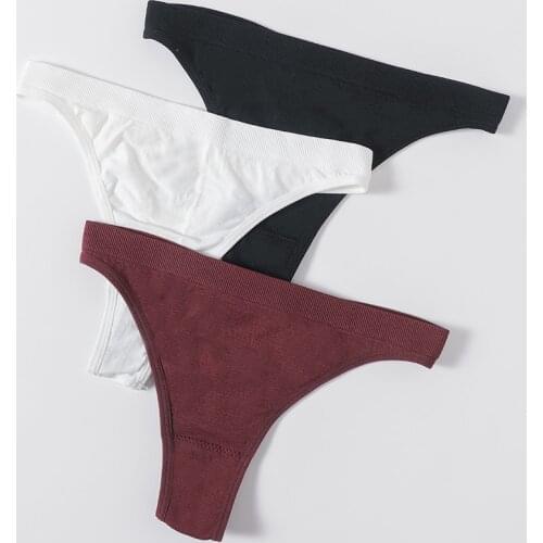 Cotton G-string Thongs Panty Low-rise Panties For Women Sexy Lingerie Stretch T-back Female Underpants Underwear Thongs