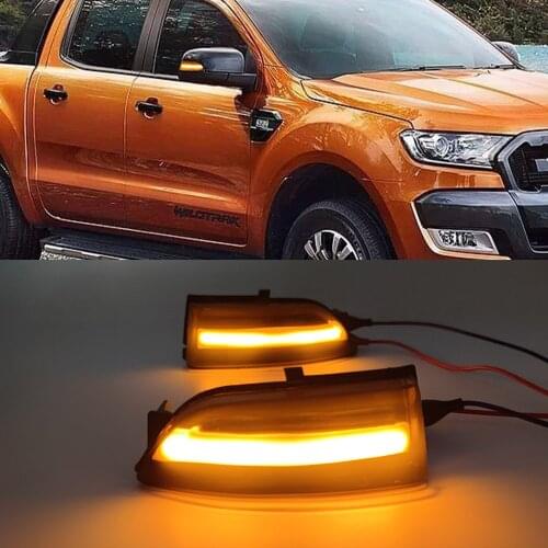 1Set For Ford Ranger T6 2012-2019 Raptor Wildtrak LED Dynamic Turn Signal Blinker Sequential Side Mirror Indicator Light