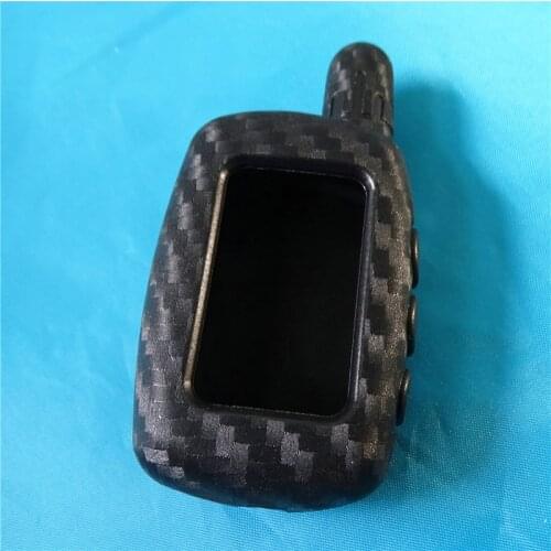 1 Pcs Carbon Fiber Silicone Protection Key Covers Case For Starline A6 A9 A8 Two Way Car Alarm LCD Remote Controller Keychain