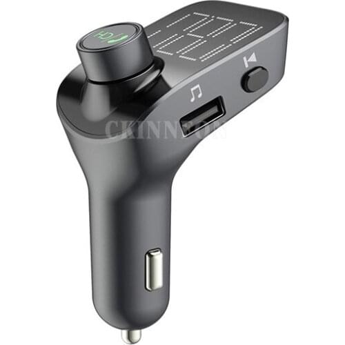 100Pcs/Lot FM Transmitters Bluetooth V5.0 Aux Modulator Bluetooth Hands-free Car Kit Audio MP3 Player QC3.0 2 USB Charger T15