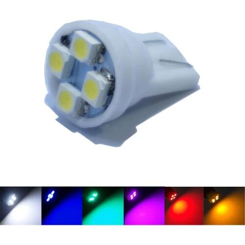 100pcs High Quality T10 W5W 4 Smd 1210 3528 Car Wedge Led Lights 4LED Marker Lamps Auto Reading Dome Bulbs 194 168 4SMD 12v