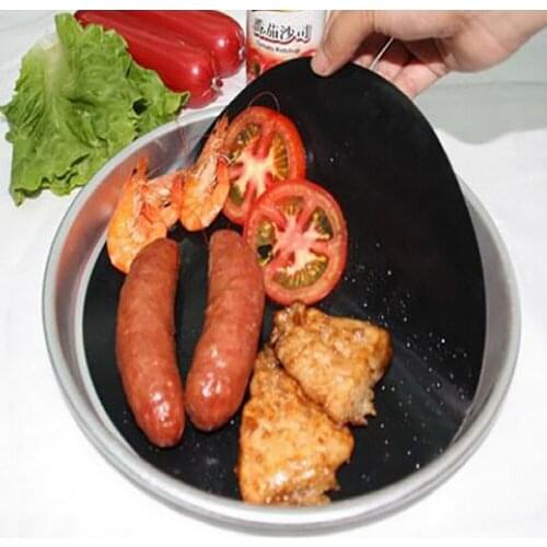 2pcs Reuseable Non-stick Mat Pan Fry Liner Sheet Cooking Wok Sheet Pad Kitchen BBQ Baking Mats Cooking Tool Round