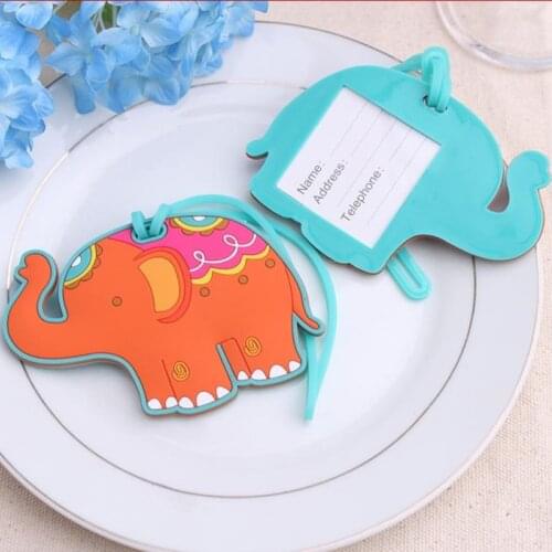 20PCS/LOT High Quality Lucky elephant Luggage Tag baby shower party Favor wedding bridal shower Favor party gifts Free shipping