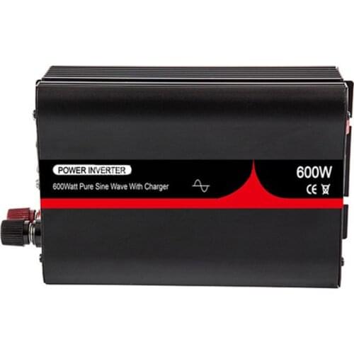 600W Pure Sine Wave Inverter 12V/24V/48V DC to 100V/110V/120V/220V/230V/240V AC 50/60HZ Voltage Transformer Power Inverter