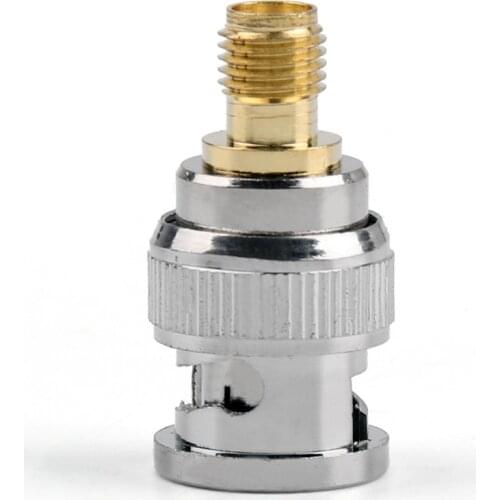 Areyourshop Adapter BNC Plug Jack Male To SMA Female Jack RF Connector Straight 50Ohm 1PCS High Quality Connector
